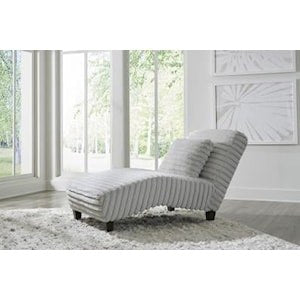 Albany 938 Tweed 2-Piece Sectional with Right Chaise - Silver Gray Ribbed Fabric