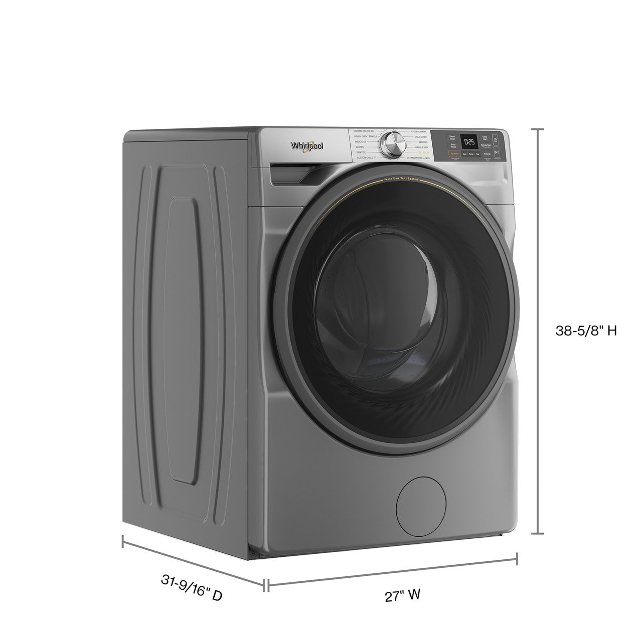 Whirlpool 5.2 Cu. Ft. Front Load Washer - Chrome Shadow