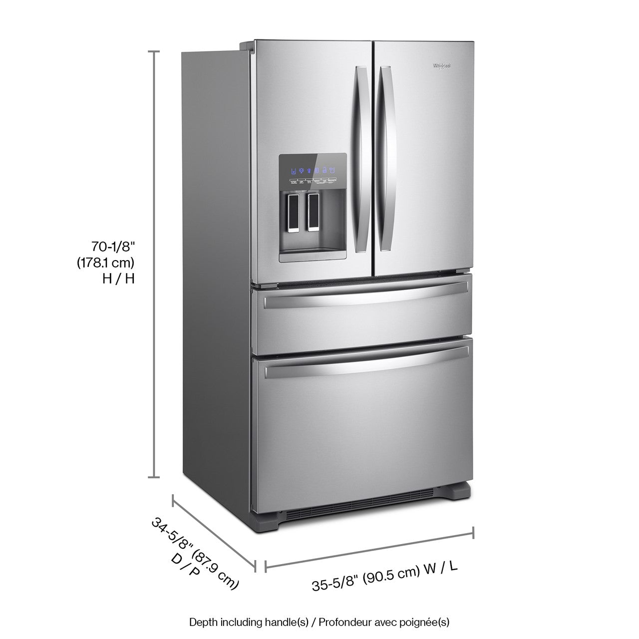 Whirlpool 25.0 Cu. Ft. French Door Refrigerator - Stainless Steel