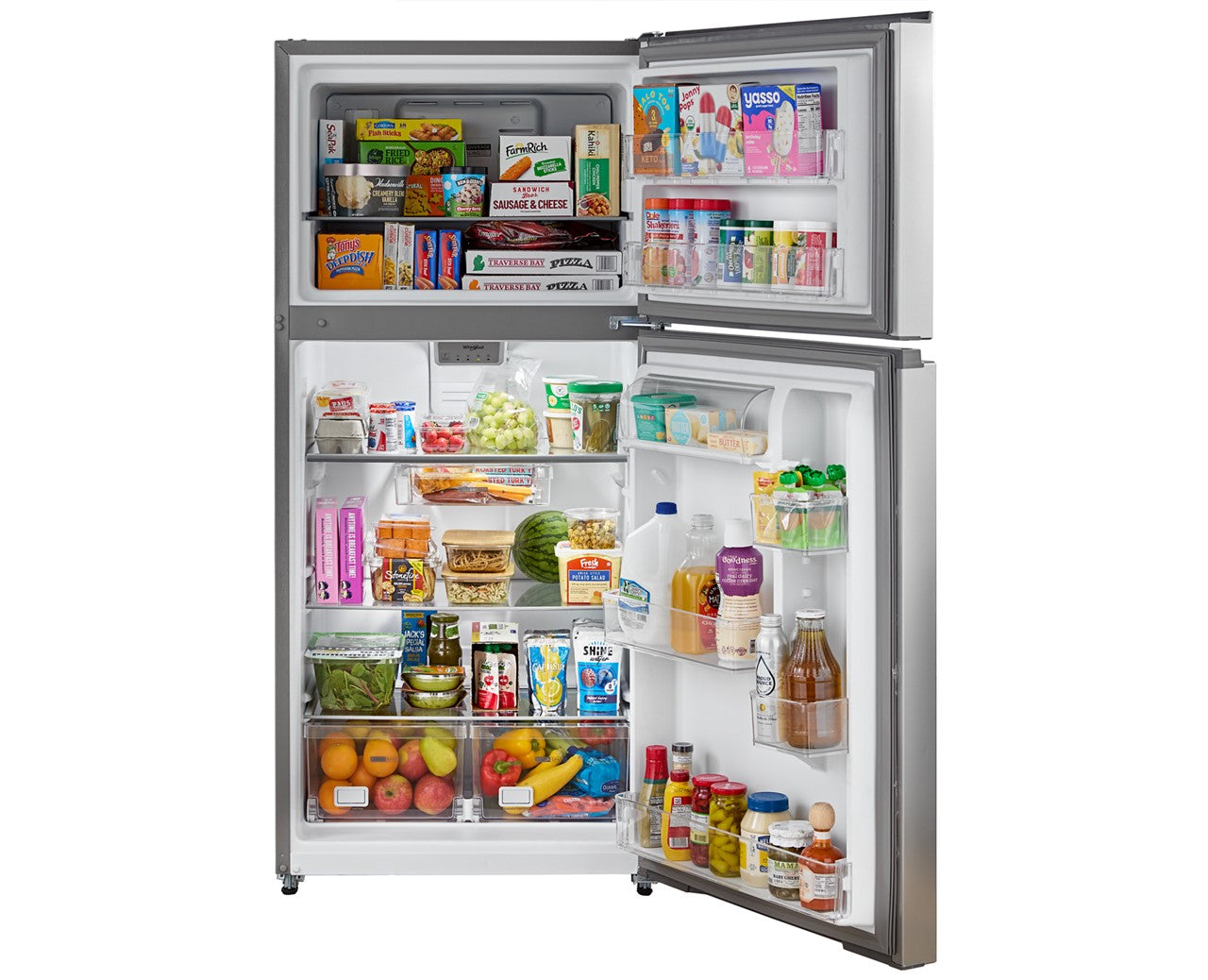 Whirlpool 19 Cu. Ft. Top-Freezer Refrigerator - Stainless Steel