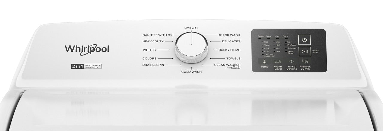 Whirlpool 4.3 Cu. Ft. Flexible Capacity Top Load Washer - White
