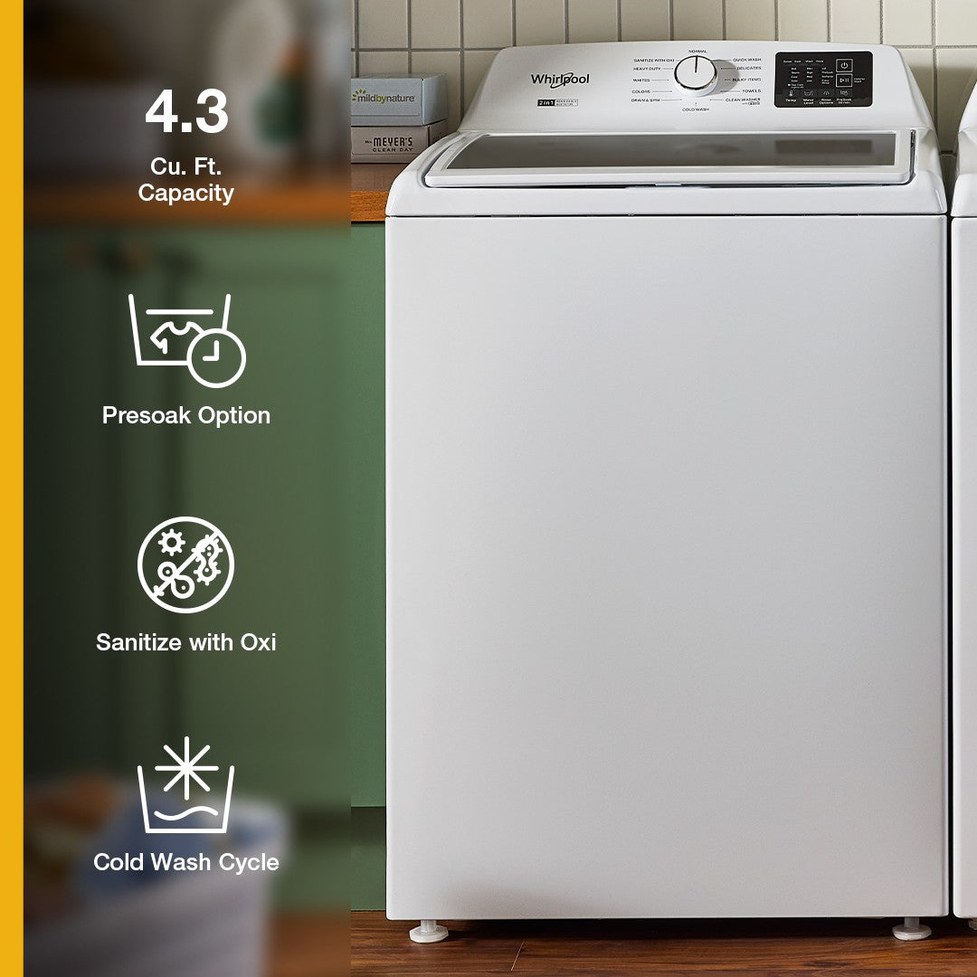 Whirlpool 4.3 Cu. Ft. Top Load Washer - White