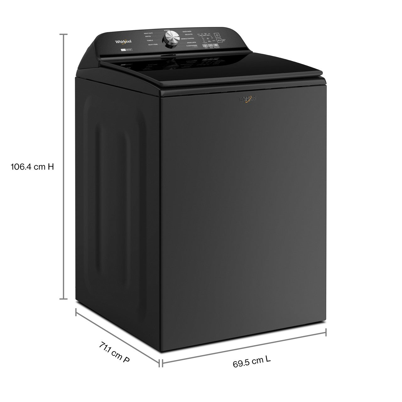 Whirlpool 5.3 Cu. Ft. Top Load Washer - Black